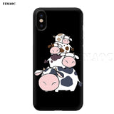 Animal Cute Cow Silicone Soft Case