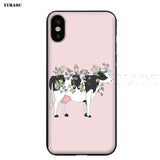 Animal Cute Cow Silicone Soft Case