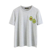 Summer Harajuku Kawaii Avocado Vegan Tshirt