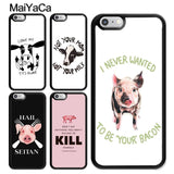 Vegan Love Animal Pig Cow TPU Case